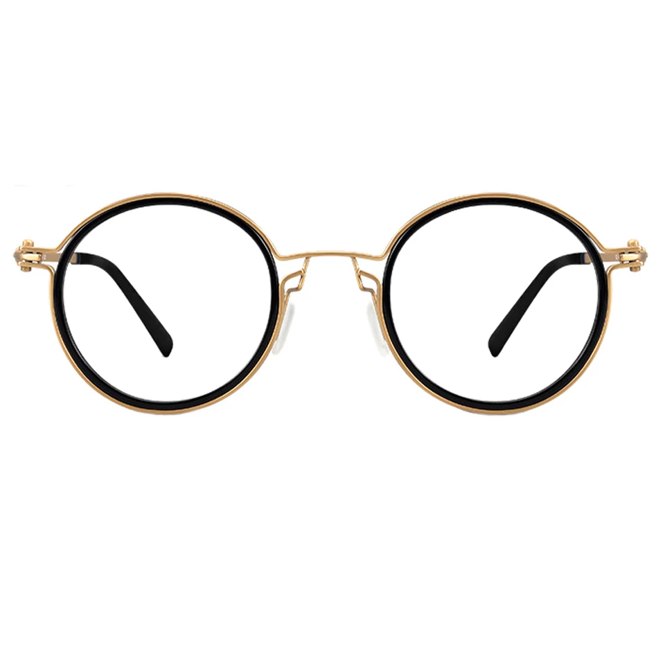 

2021 High End vintage round Titanium Glasses frames retro design optical frames of Titanium, 5 colors