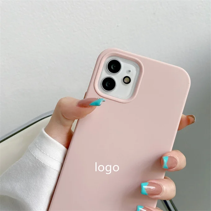 

Custom printing/logo liquid silicone cell phone case with micro fiber liner, A variety of color