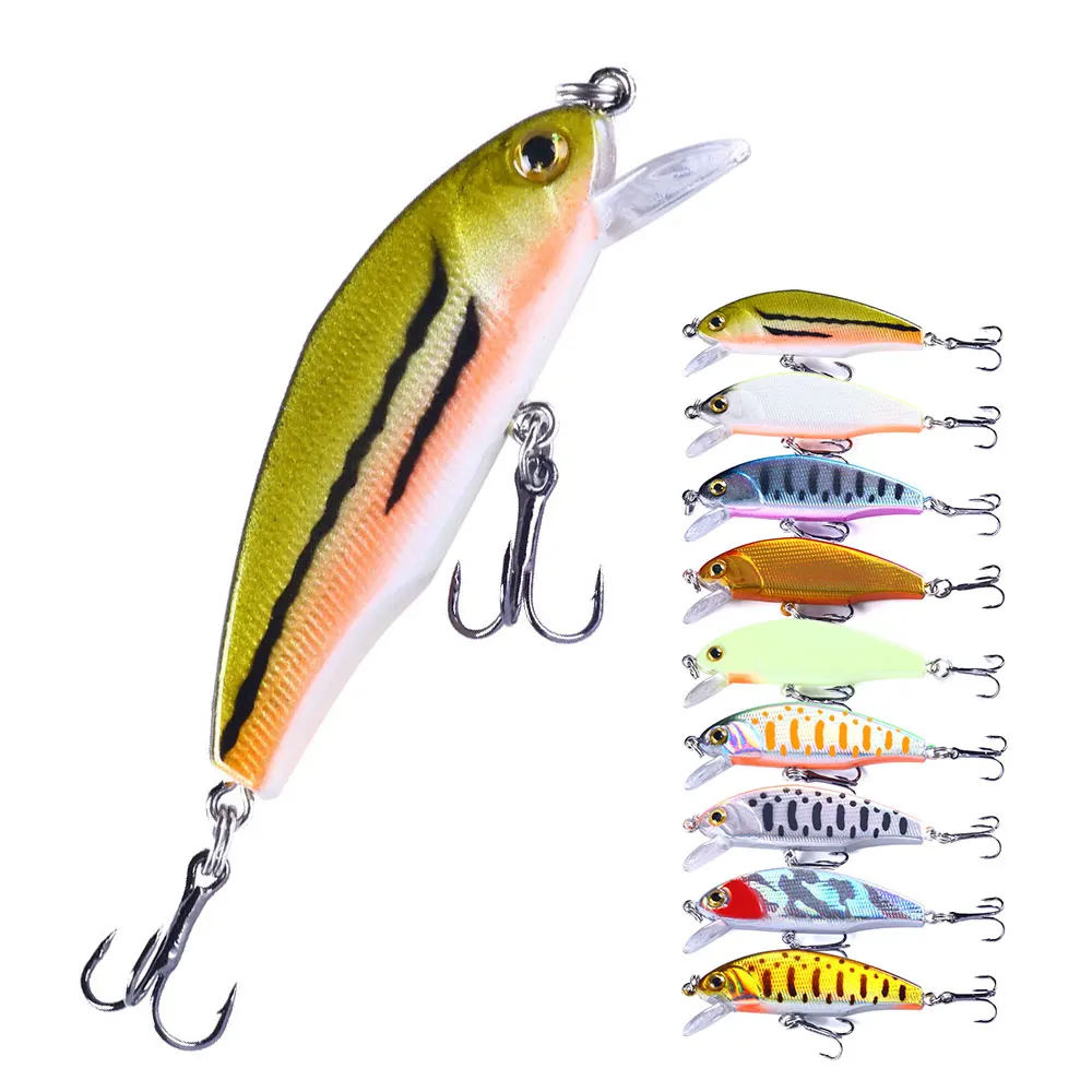 

hard body lure bait MINI minnow 5cm 3g Lure sinking fishing lure bionic bait With Treble hook, 9 colors available