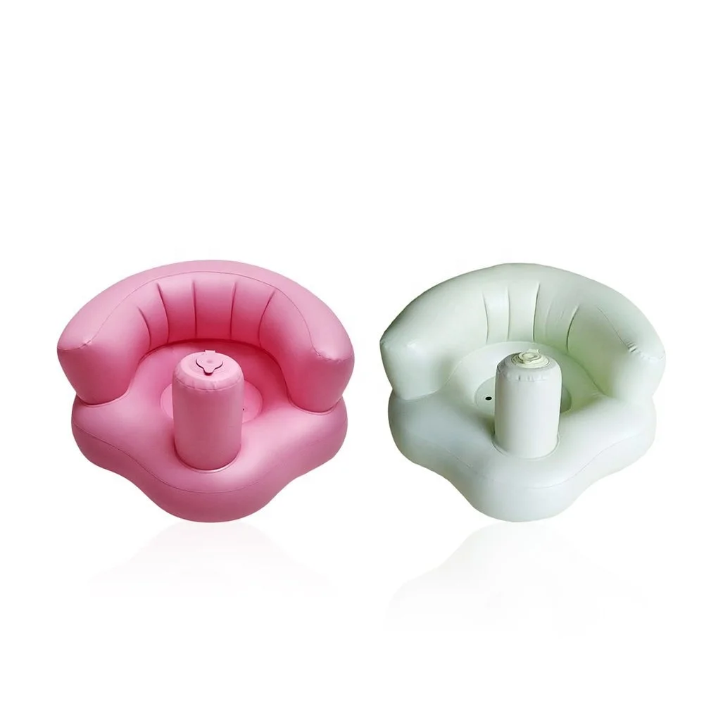 

Inflatable Baby Sofa Cute Portable Chair Shower Bath Stool for Girls Boys Bath Chair, Pink;green