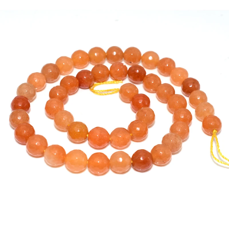 

Trade Insurance 6/8/10mm High Quality Natural Faceted Red Aventurine Loose Beads