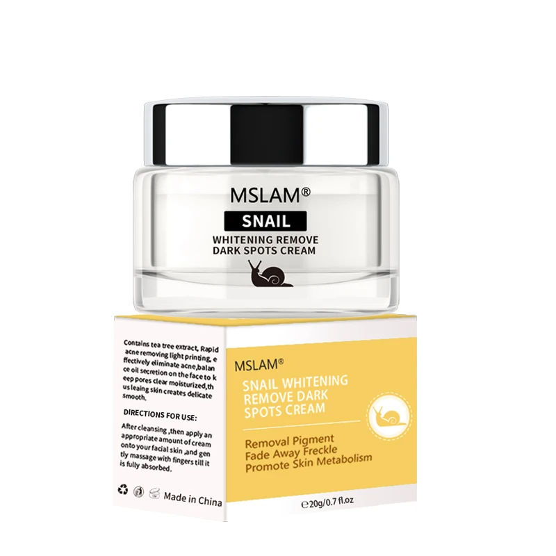 

In Stock Skin Care MSLAM Effective Snail Freckle Cream 20g Moisturizing Remove Melasma Acne Spots Whitening