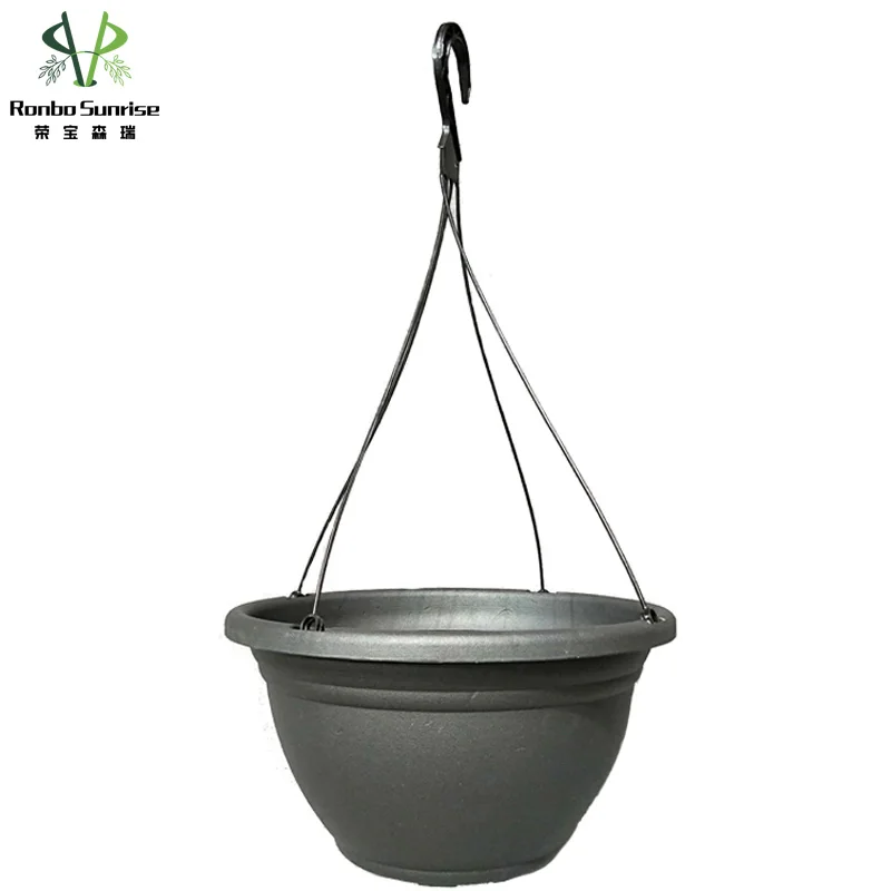 

Manufacturer Wholesale Factory Price Brush Garden Balcony Patio Decoration Plastic Brush Hanging Planter Pots Baskets, Customized color