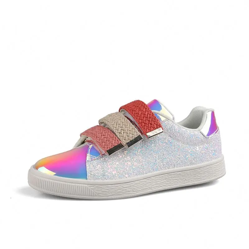 

New women's fashion sneakers shiny women's casual shoes, Black pink purple blue white