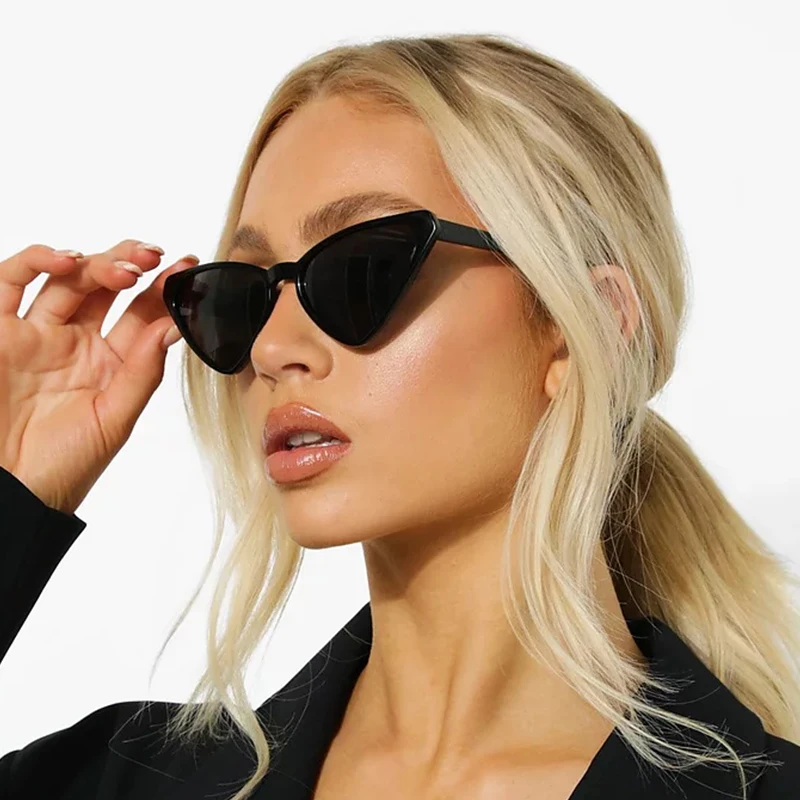 

2021 Wholesale Fashion Design Small Custom Logo Women Vintage Cat Eye Sun Glasses Sunglasses 2022