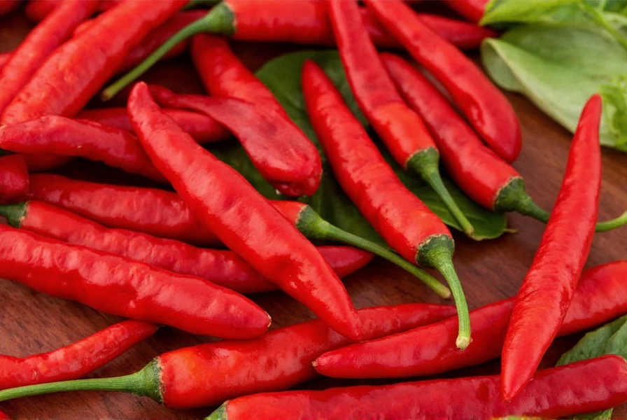 Spice shelf with various peppers
