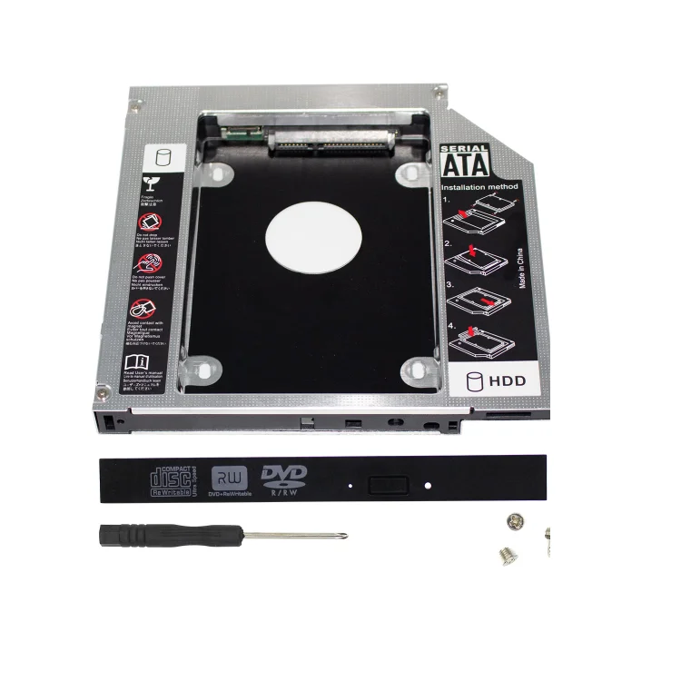 

9.0/9.5/12.7mm SATA 2.5" SSD Case Hard Disk Drive Enclosure Aluminum 2nd HDD Caddy