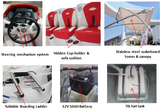 16ft 4.8m length fiberglass jet speed rowing boats for sale 