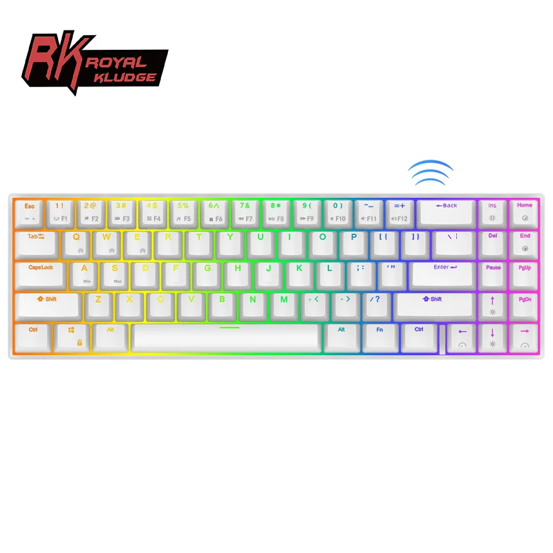 

Royal Kludge RK71 RK 71 keys 2.4g wireless tkl led clavier gamer gamin mechanical hotswap keyboard kit diy hot swap rgb