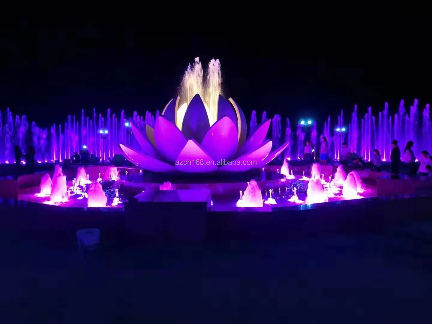 lotus sculpture music dancing dry fountain