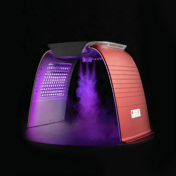 

SPA use portable 7 colors PDT light therapy with steamer new design hot and cold steamer facial red light therapy device