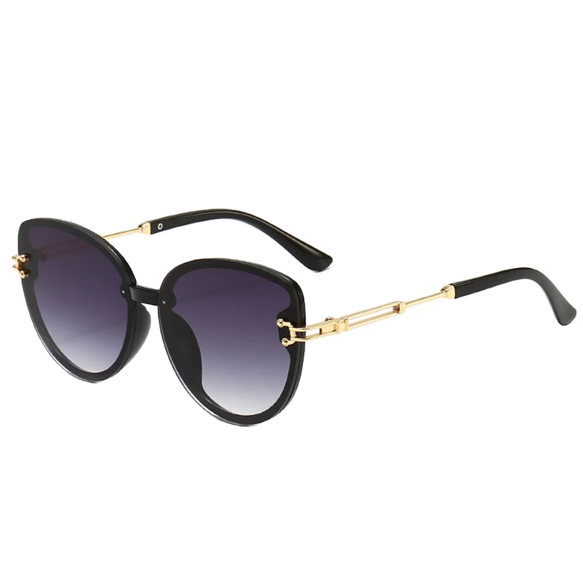 

[RTS] Fashion Life Style Cat Eye Glasses Metal Sunglasses Big Frame UV400 Sunglasses CE Sonnenbrille Custom Glasses