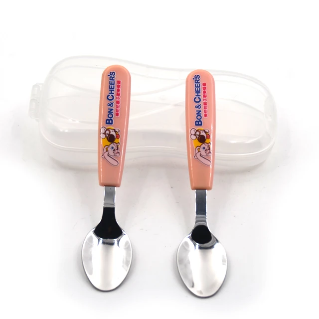 

PP box plastic handle baby fork and spoon cutlery