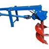 Farm tractor mounted tree planting drilling machine