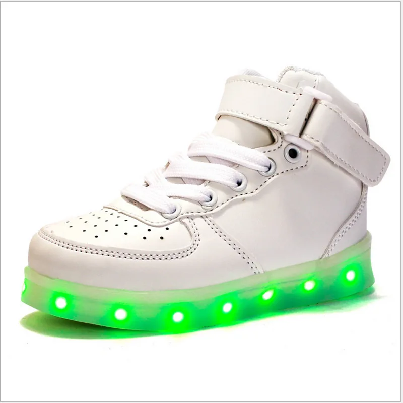 

led lighted USB charger Hip-hop shoes with leds Brand girl shoes with led light