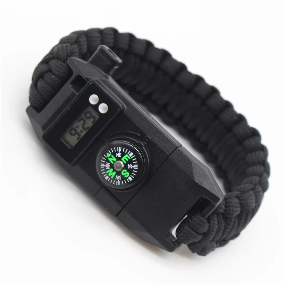 

7 In 1 Paracord Survival Outdoor Bracelet Multifunction Military Emergency Camping Rescue EDC Bracelets Escape Wrist Strap