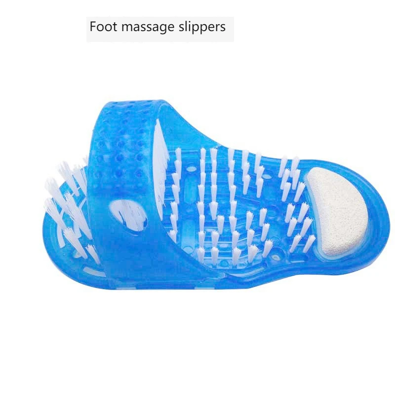 

Ready To Ship Bath Foot Massage Shower Brush Foot Scrubber Cleaner, Blue