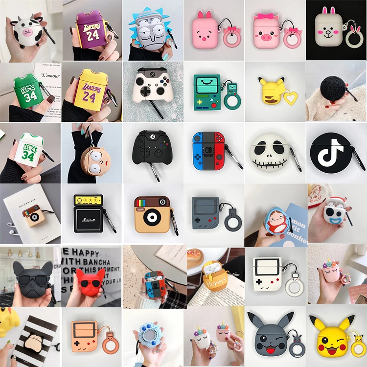 

Designers 3D Custom Silicone Earphone Case Protective Cover Case for Airpods 1 2 for Airpods Pro