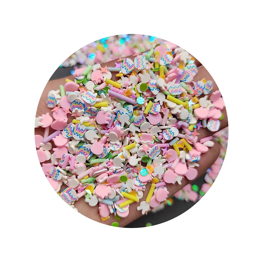 

Easter Colorful Egg Rabbit Star Slice Polymer Clay Sprinkles for Crafts DIY Nail Art Decoration Plastic klei Tiny Cute Mud Parti
