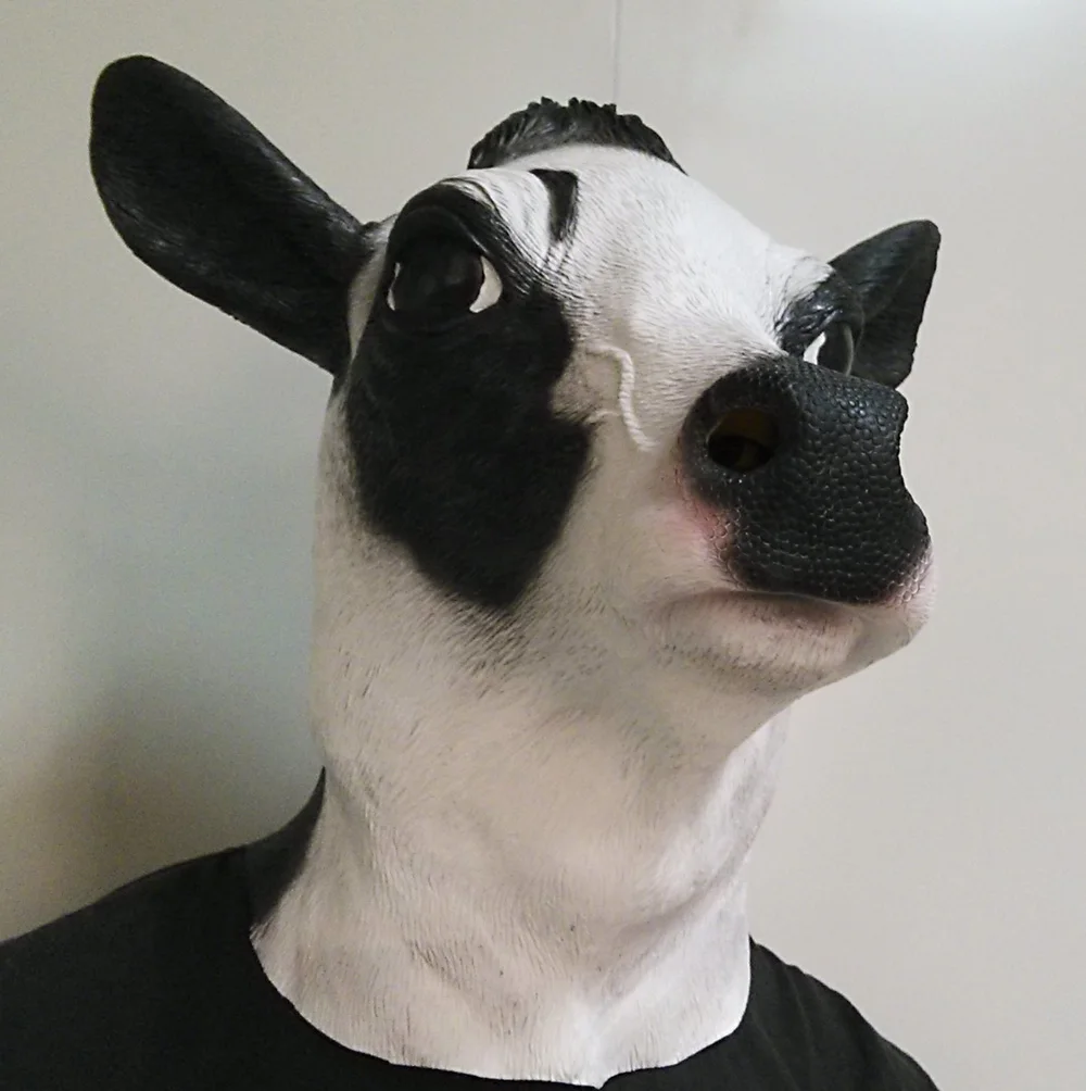 Light Comedy Realistic 3d Animated Latex Cow Head Mask - Buy Cow Head     Animal  Mask,Cow Head    Mask,Latex Cow Head Mask Product on 