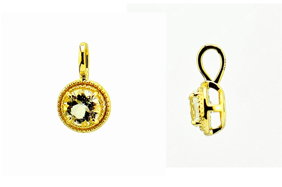 Gold Jewelry Custom Gold Birthstone Gemstone Pendants Charm Necklace