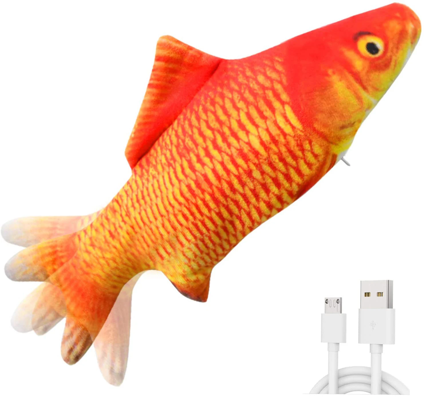 

Dreamzoo pet shop supplies Dropshipping products Amazon Top Seller USB Electric Simulation Realistic Moving Fish Pet Cat Toy, 3 colors