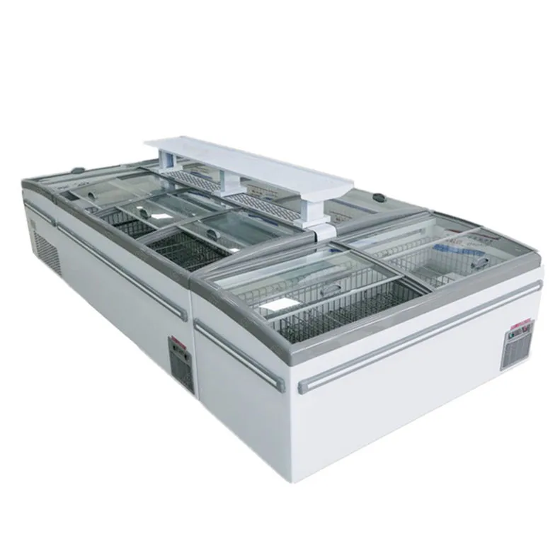 850l Supermarket Ice Cream Freezer Sliding Glass Door Deep Display