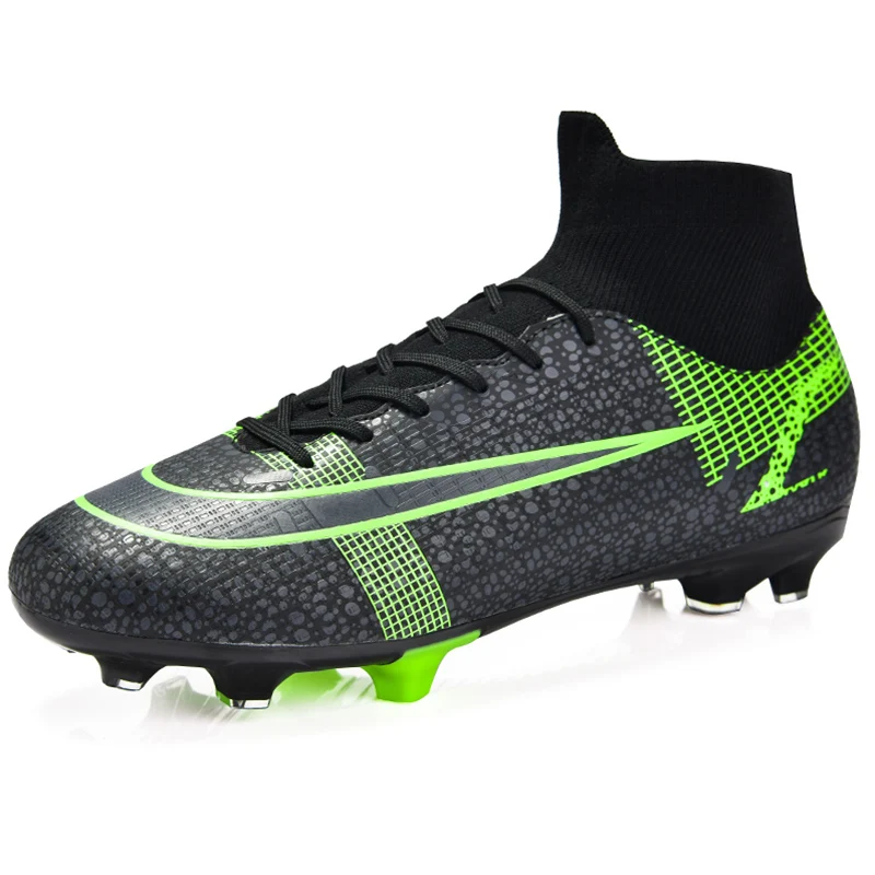 

Men soccer shoes Cleats fashion football boots high ankle football cleats shoes soccer shoes gripper