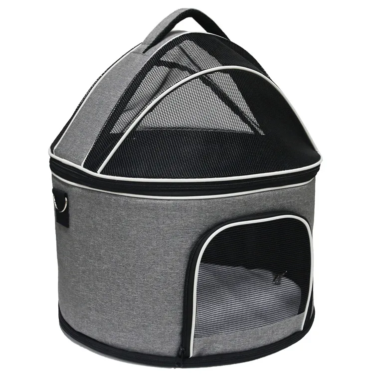 

Portable Cat Handle Bag Clear Carrier, Cat Cage Outdoor House for All Season, Grey