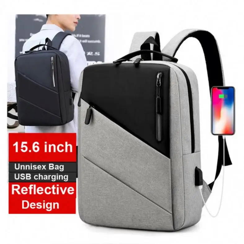 

Anti Theft Water Resistant Computer Backpack large capacity custom mochila portatilw School USB Charging Port Laptop Backpack, Black,gray,blue,red