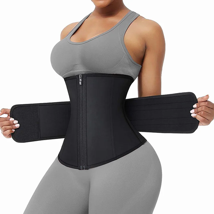 

Custom Logo Compression 100% Latex Fitness Waist Trainer Belt Corset Waist Cincher Trainer With Trummy Trimmer, Waist cincher trainer have black .pink ,nude color