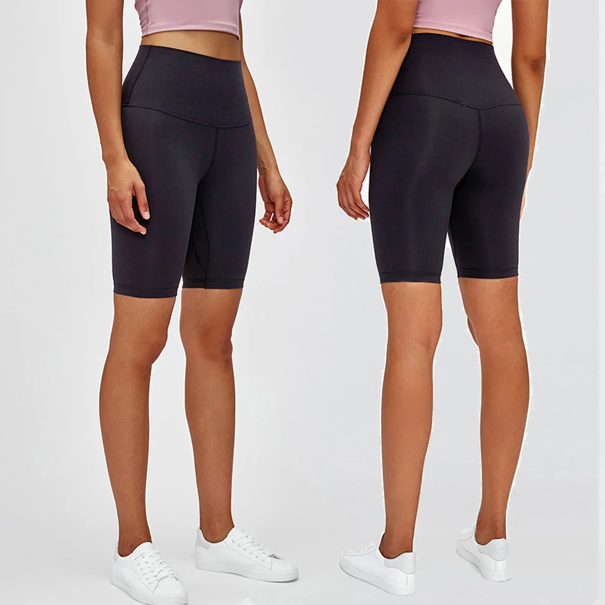 

Summer ultra lift hip double-layer brushed hairly elastic running sports high waist yoya pants shorts leggings yoga wrap top