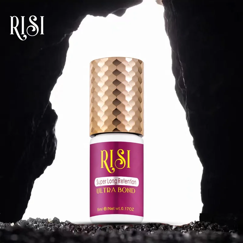 

RISI Wholesale Latex Super Strong Hold Eyelash Extensions Glue Adhesive Eye Lashes Glue Vendor Low Humidity