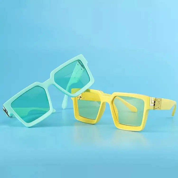 

Square Luxury Sunglasses Thick Women Custom Brand Designer Lady Oversized Sunglasses Candy Color Big Frame Ins Sun Glasses