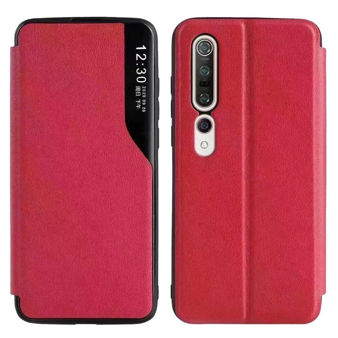 

Smart View Case Mirror wallet Flip Leather Phone Cases for MI 10, 7 colors