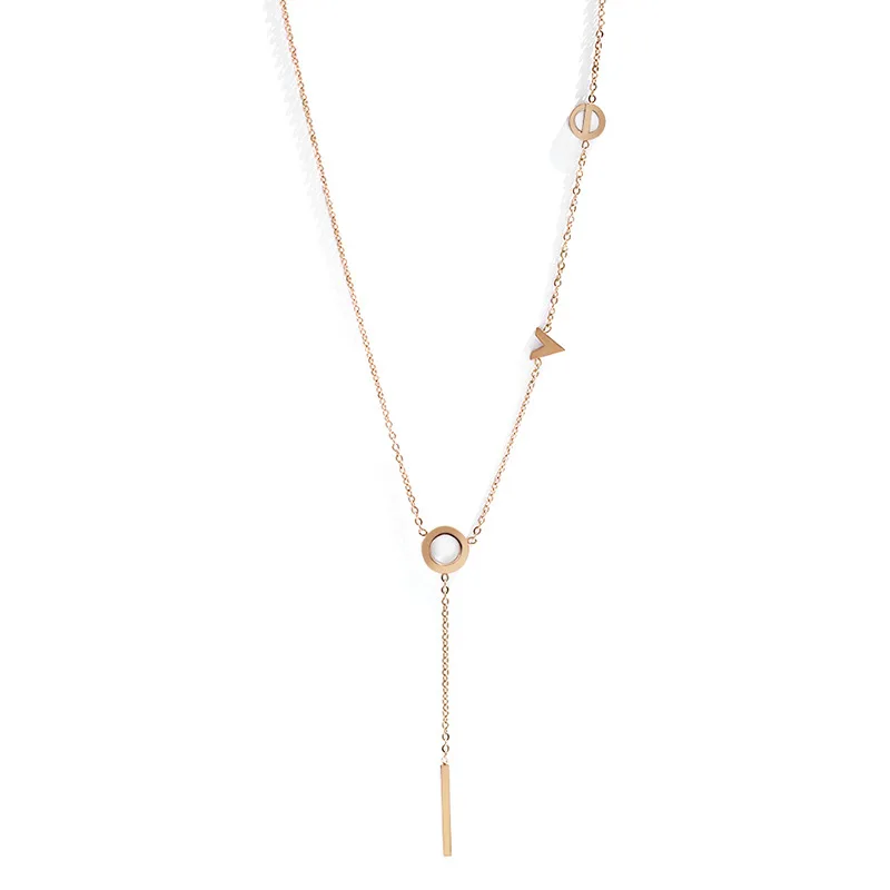 

LOVE Letter Pendant Necklaces Women Jewelry Titanium Steel Rose Gold Pendant Necklace Link Chain Accessories