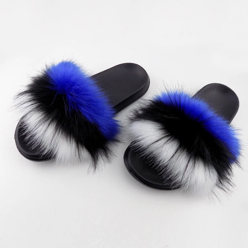 

Nice quality girl slide sandals with fluffy Fur slipper, Customized color