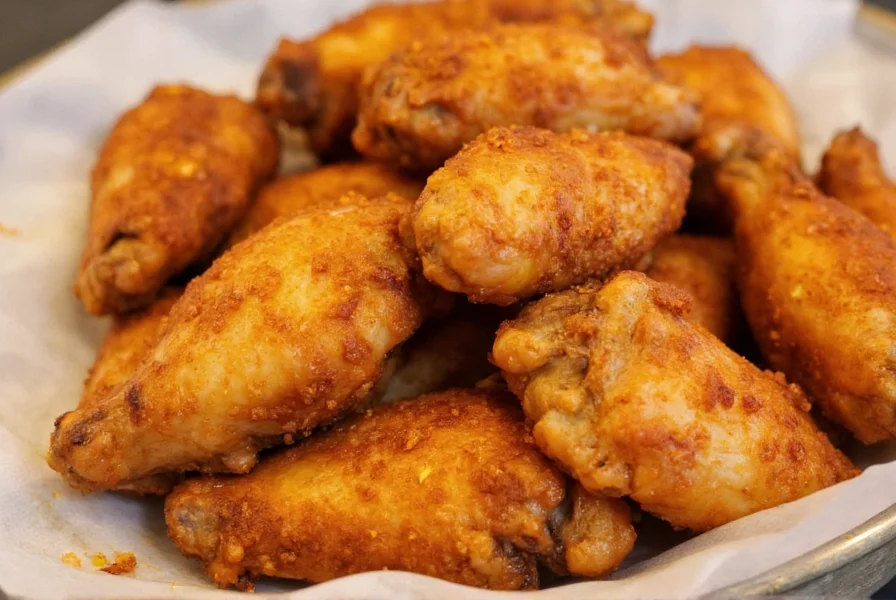Close-up of chicken wings with visible lemon zest and cracked pepper coating