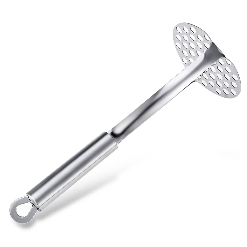 

430 Stainless Steel double legs Potato Masher/Ricer/Press Broad, Silver