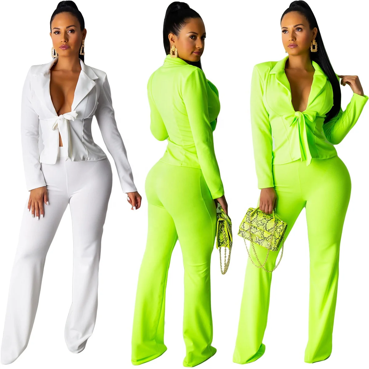 

2021 Plus Size Temperament Collect Waist Chalaza Business Suit Casual Profession Suit for Women Daily Wear or Office, Pictures showed