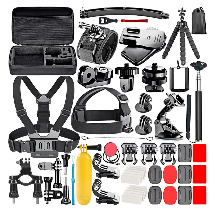 

53 In 1 Action Sport Camera Accessories Kit For Gopro Hero 7 6 5 4 3, Black,welcome oem/odm