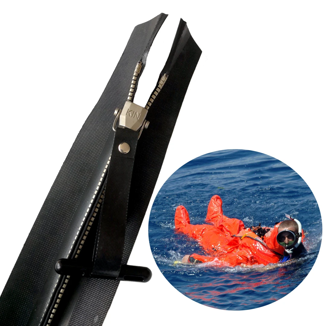 

Open-end Waterproof & Airtight Zipper for Escape Suit Immersion Survival Suits Rescue Clothing Fishing Waders