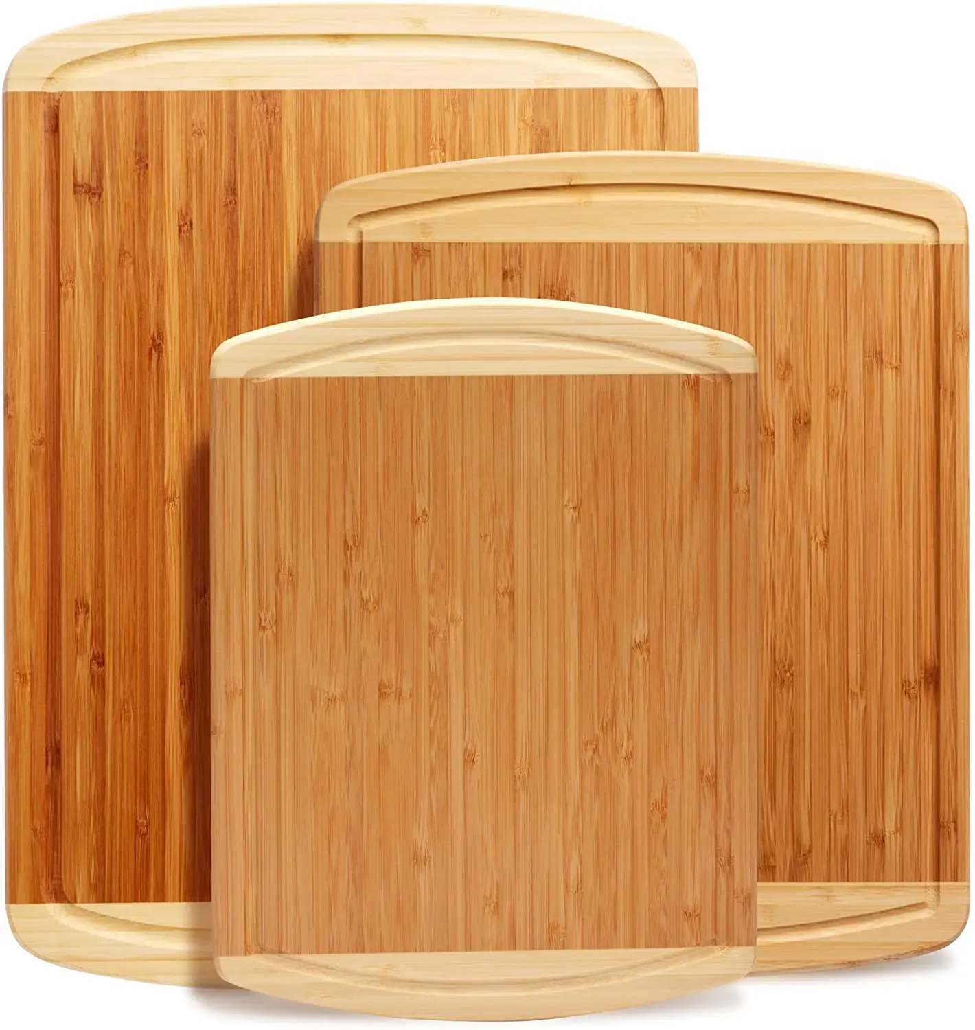 

Bamboo Cutting Board for Kitchen with Built-In Compartments and cutting board with juice groove for Meat Charcuterie Board