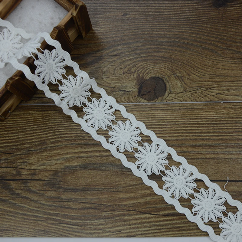 Wholesale Venise Lace Trim Cotton Gathered Lace Trim For Lace Supplier