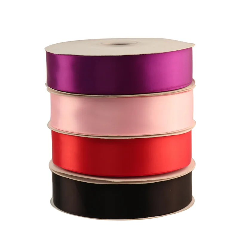 

In stock 3.8cm satin ribbon for packing 100% Polyester satin gift ribbon wholesale