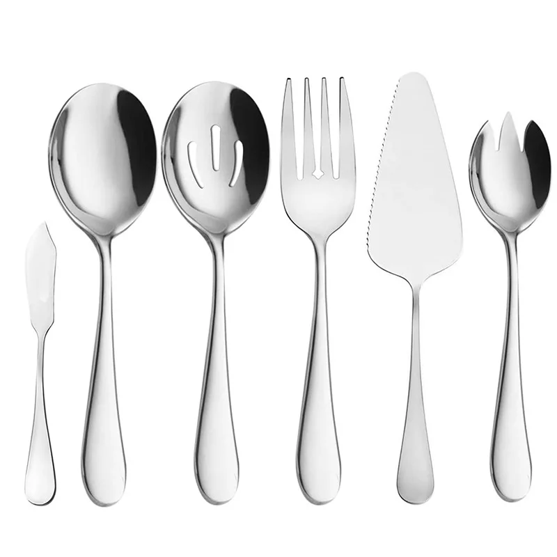 

Stainless Steel Party Buffet Catering Dinner Serving Spoons Slotted Serving Spoon, Silver