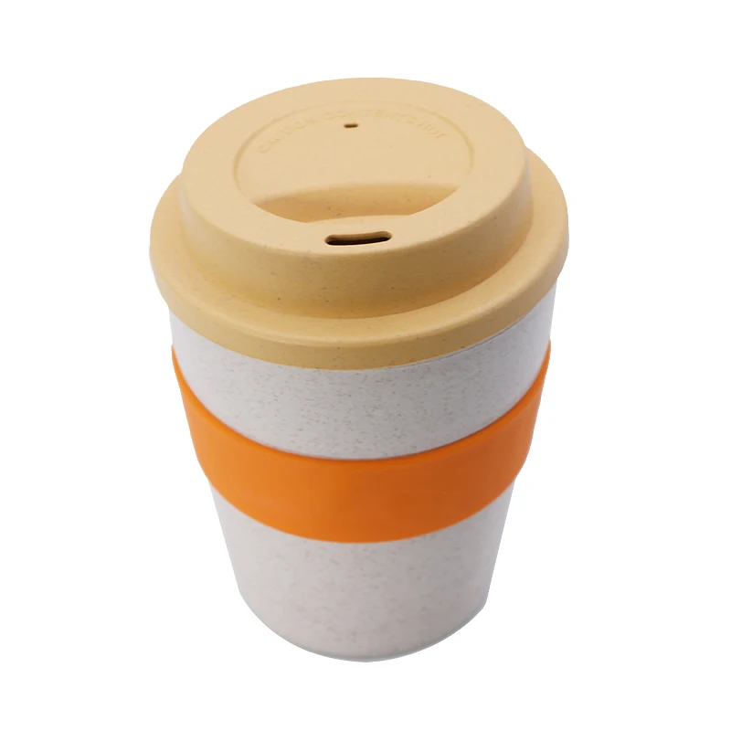 

Wevi Degradable Cup Eco Friendly Reusable 100% Bamboo Fiber with Silicone 400ml Coffee Mugs Straw Cup Custom Packing Acceptable, Customized colors acceptable