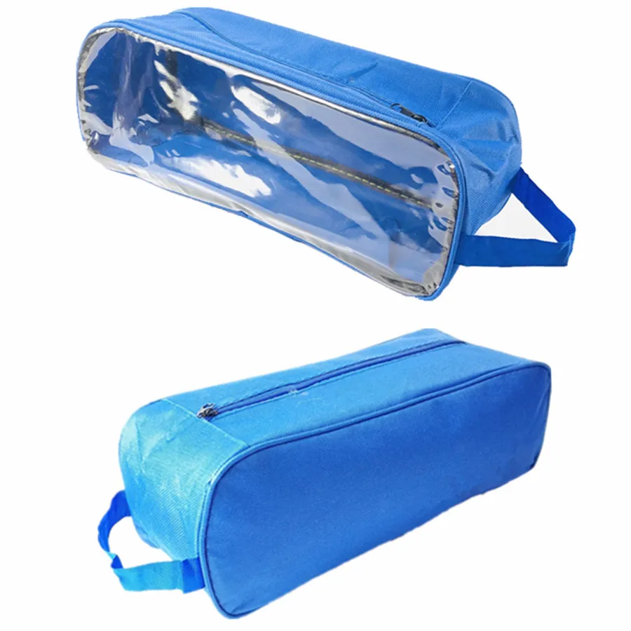 

2019 Hot Sales Wholesale Durable Sports Travel Polyester Waterproof Transparent Storage Shoe Bags