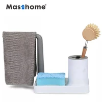 

Sponge Kitchen Plastic Draining Rack Dish Self Draining Sink Storage Rack Kitchen Organizer Stands Utensils Towel Rack