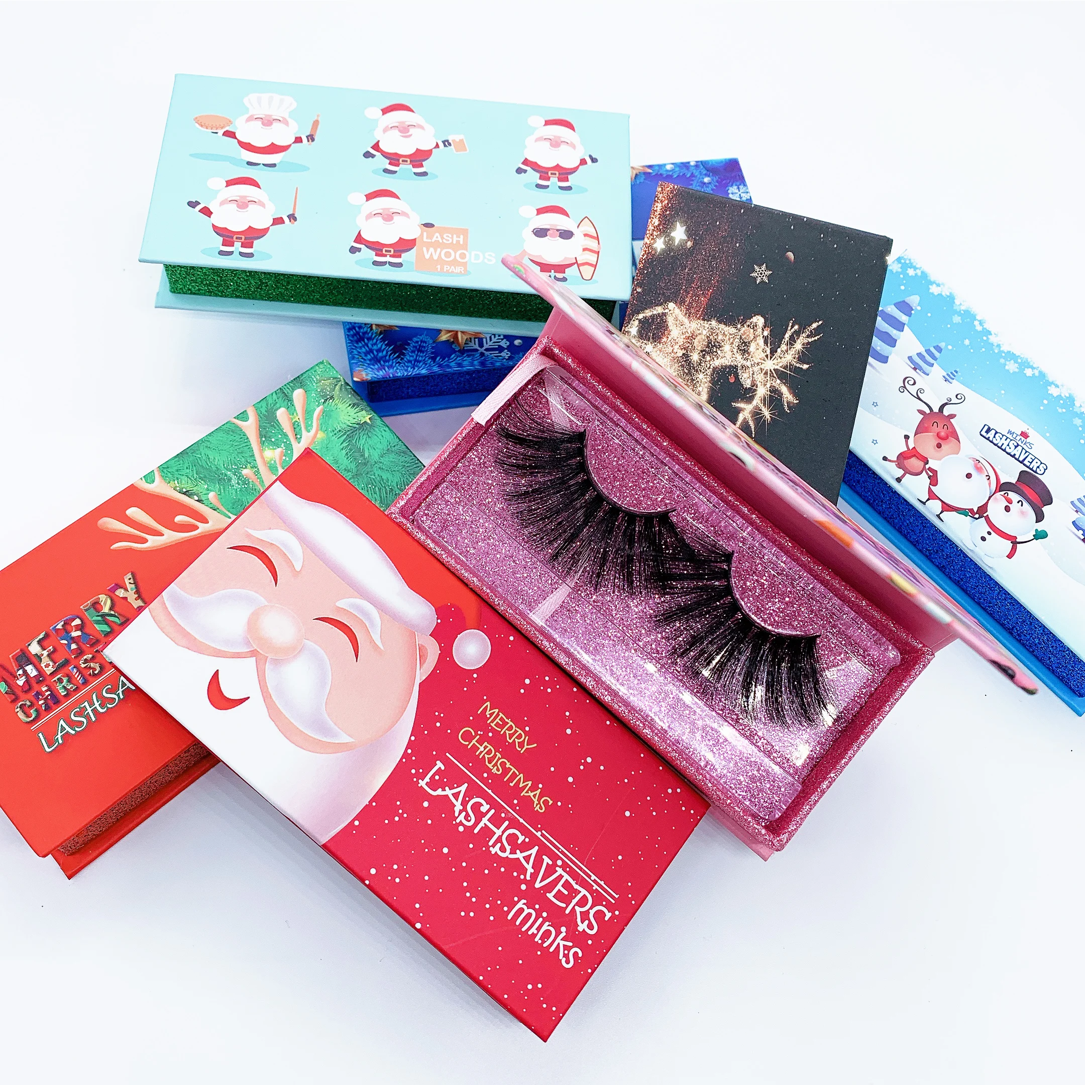 

Custom False Eyelashes Box high quality Mink Eyelashes, Black color